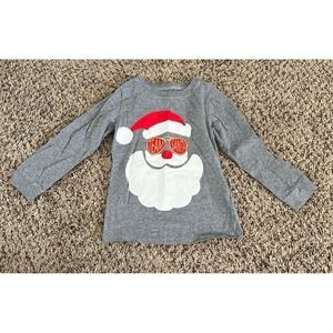 Carter's‎ boys gray "Team Santa" long sleeve tee size 5